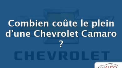 Combien coûte le plein d’une Chevrolet Camaro ?