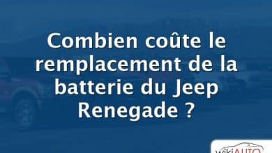 Combien coûte le remplacement de la batterie du Jeep Renegade ?