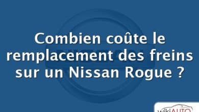 Combien coûte le remplacement des freins sur un Nissan Rogue ?