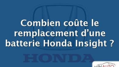 Combien coûte le remplacement d’une batterie Honda Insight ?