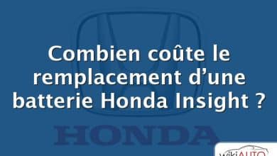 Combien coûte le remplacement d’une batterie Honda Insight ?