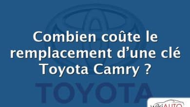 Combien coûte le remplacement d’une clé Toyota Camry ?