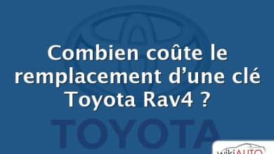 Combien coûte le remplacement d’une clé Toyota Rav4 ?