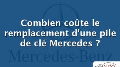 Combien coûte le remplacement d’une pile de clé Mercedes ?