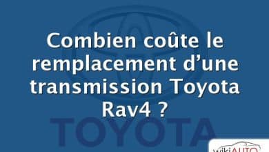 Combien coûte le remplacement d’une transmission Toyota Rav4 ?