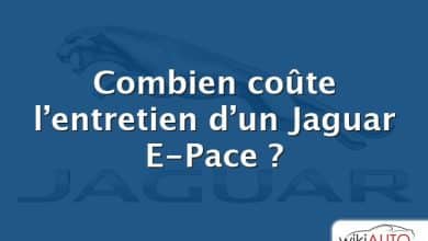Combien coûte l’entretien d’un Jaguar E-Pace ?