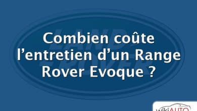 Combien coûte l’entretien d’un Range Rover Evoque ?