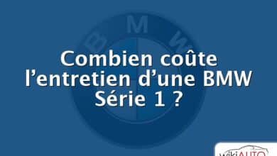 Combien coûte l’entretien d’une BMW Série 1 ?