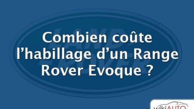 Combien coûte l’habillage d’un Range Rover Evoque ?