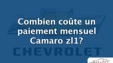 Combien coûte un paiement mensuel Camaro zl1?