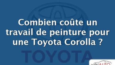 Combien coûte un travail de peinture pour une Toyota Corolla ?