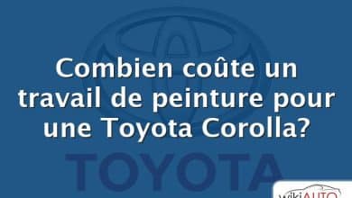 Combien coûte un travail de peinture pour une Toyota Corolla?