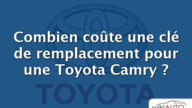 Combien coûte une clé de remplacement pour une Toyota Camry ?