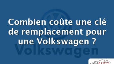 Combien coûte une clé de remplacement pour une Volkswagen ?