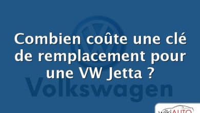 Combien coûte une clé de remplacement pour une VW Jetta ?