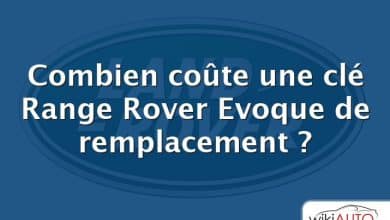 Combien coûte une clé Range Rover Evoque de remplacement ?