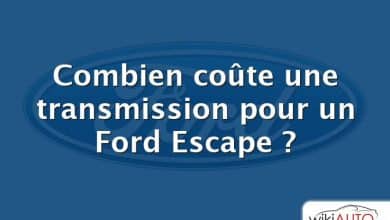 Combien coûte une transmission pour un Ford Escape ?