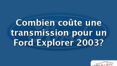 Combien coûte une transmission pour un Ford Explorer 2003?