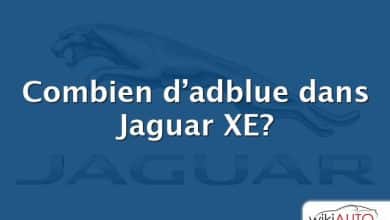 Combien d’adblue dans Jaguar XE?