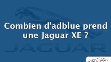 Combien d’adblue prend une Jaguar XE ?