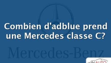Combien d’adblue prend une Mercedes classe C?