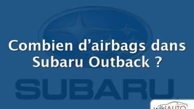 Combien d’airbags dans Subaru Outback ?