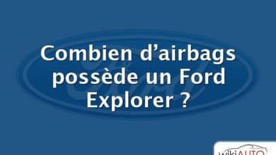 Combien d’airbags possède un Ford Explorer ?