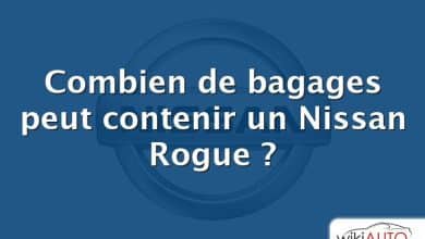 Combien de bagages peut contenir un Nissan Rogue ?