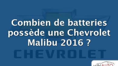 Combien de batteries possède une Chevrolet Malibu 2016 ?