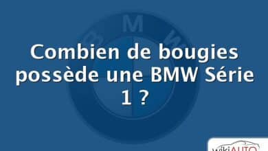 Combien de bougies possède une BMW Série 1 ?