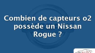 Combien de capteurs o2 possède un Nissan Rogue ?