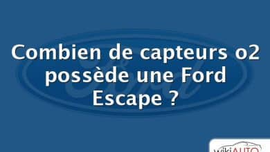 Combien de capteurs o2 possède une Ford Escape ?