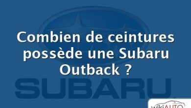 Combien de ceintures possède une Subaru Outback ?