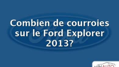 Combien de courroies sur le Ford Explorer 2013?