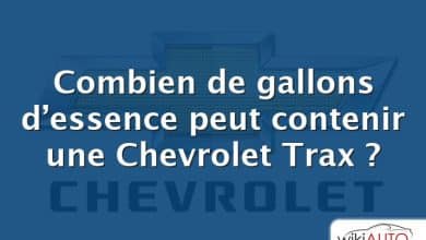 Combien de gallons d’essence peut contenir une Chevrolet Trax ?