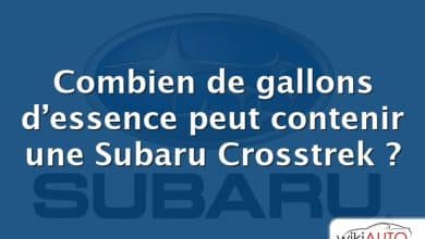 Combien de gallons d’essence peut contenir une Subaru Crosstrek ?