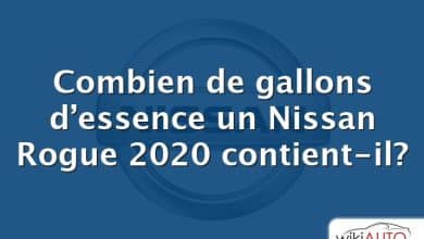 Combien de gallons d’essence un Nissan Rogue 2020 contient-il?