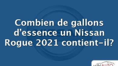 Combien de gallons d’essence un Nissan Rogue 2021 contient-il?