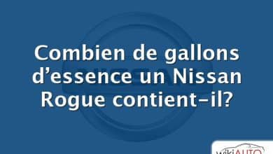 Combien de gallons d’essence un Nissan Rogue contient-il?