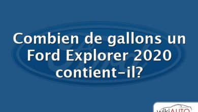 Combien de gallons un Ford Explorer 2020 contient-il?