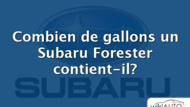 Combien de gallons un Subaru Forester contient-il?
