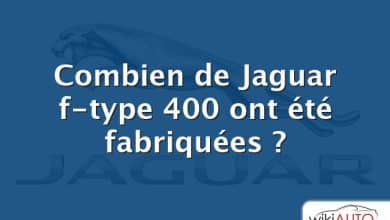 Combien de Jaguar f-type 400 ont été fabriquées ?
