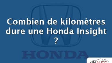 Combien de kilomètres dure une Honda Insight ?