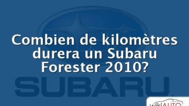 Combien de kilomètres durera un Subaru Forester 2010?