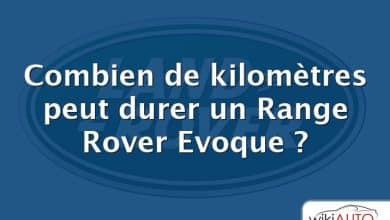 Combien de kilomètres peut durer un Range Rover Evoque ?
