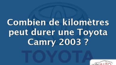 Combien de kilomètres peut durer une Toyota Camry 2003 ?