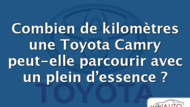 Combien de kilomètres une Toyota Camry peut-elle parcourir avec un plein d’essence ?