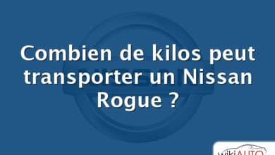 Combien de kilos peut transporter un Nissan Rogue ?