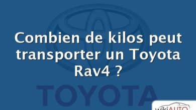 Combien de kilos peut transporter un Toyota Rav4 ?