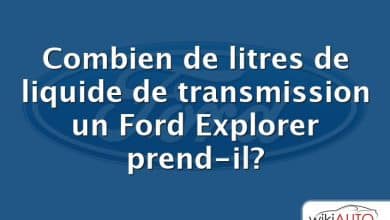 Combien de litres de liquide de transmission un Ford Explorer prend-il?